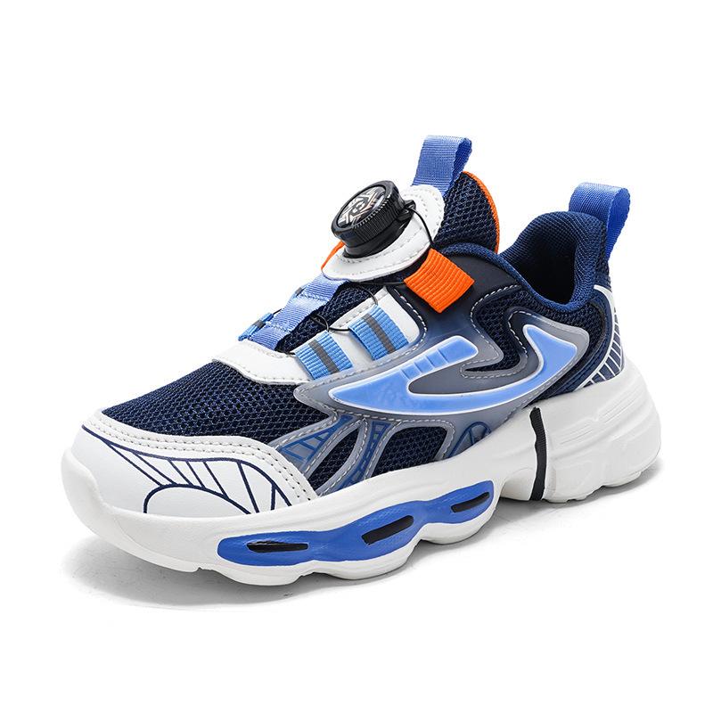 

Kids Trendy Mesh Breathable Sports Shoes with Rotating Button - Spring & Autumn 2024 Size 28, Inner Length 17.8cm