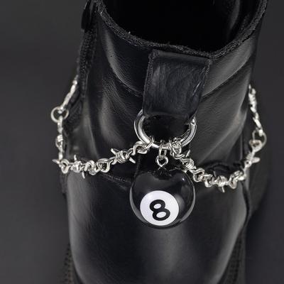 1 szt. Gotycki Punkowy Styl Odpinany Podwójny Ciernisty Dekor Buta Łańcuch Mechanizm Klamry Szybkiego Uwalniania Idealny Dodatek DIY
