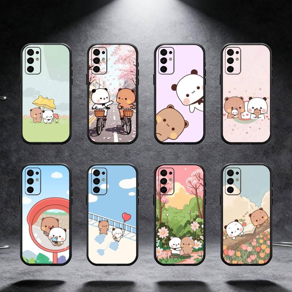 Cute BuBu D-DuDu Phone Case For Samsung S25,S24,S21,S22,S23,S30,Ultra,S20,Plus,Fe,Note,5G Black Cover