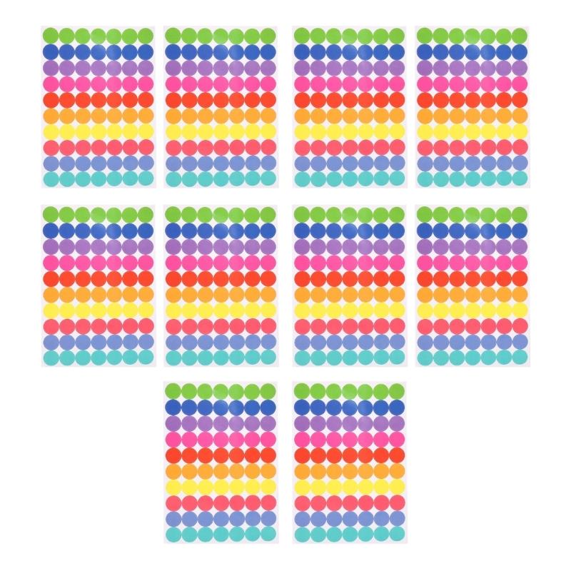 

700 штук цветных точечной наклейки 0,75 дюйма записываемая круглая этикетка для упаковки печать конверт карточка скрапбукинг журнал 1