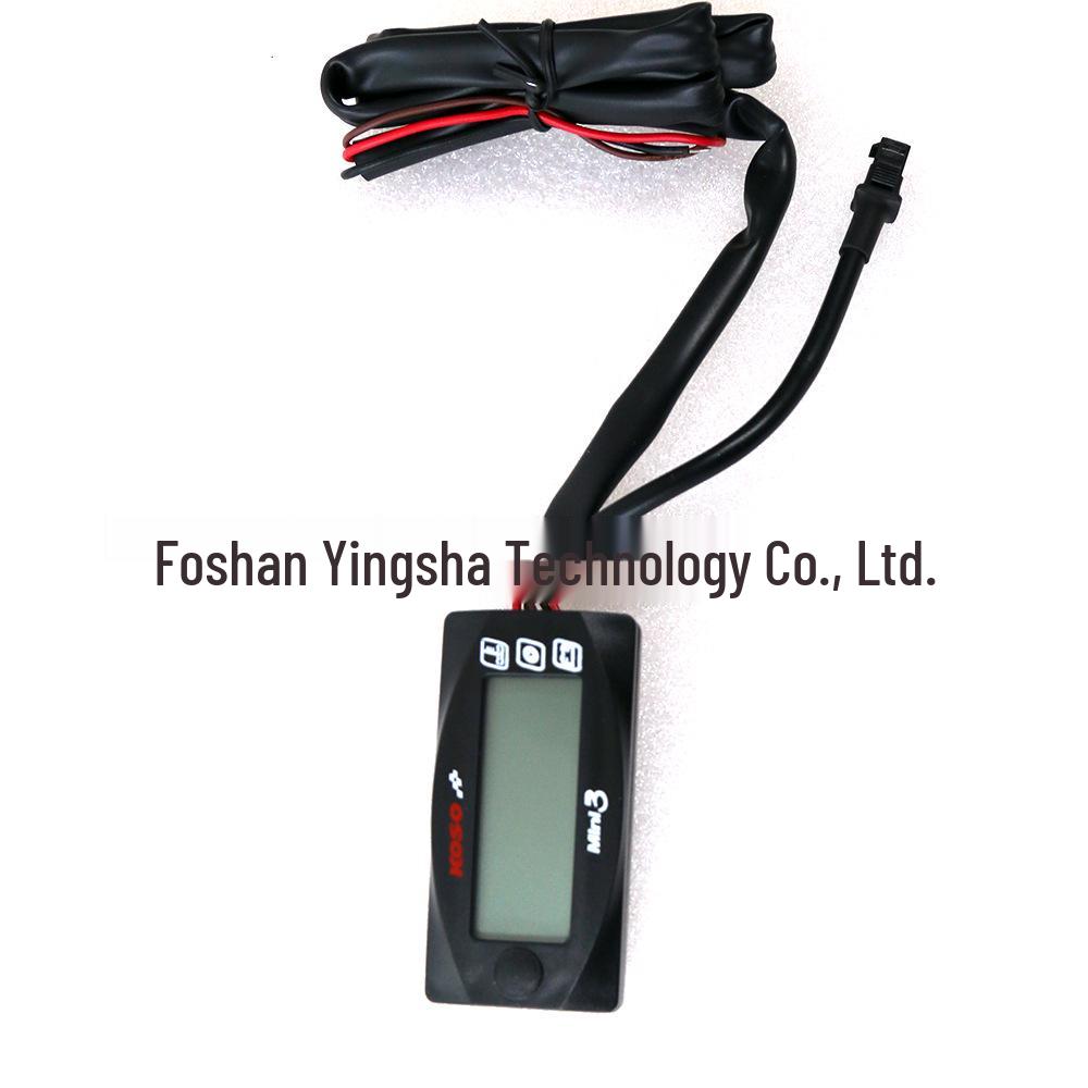 Koso Mini 3-in-1 Gauge: Water Temp, Voltmeter & Clock for Motorcycle Modifications