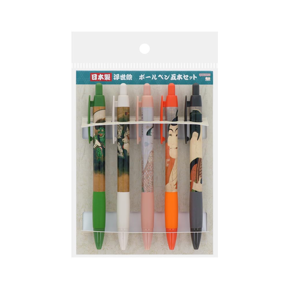 Stationery Ballpoint Pen S4597494 Sun-Star Set, Ukiyo-e Figures,