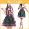 Elegantes Damen Oktoberfest Kleid mit bayerischem Dirndl Kostüm und Puffärmeln