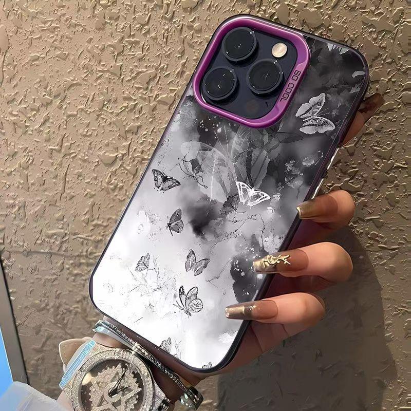 Full screen butterfly is suitable for Apple 16promax new mobile phone case iPhone15 anti-drop 14 niche 13, Korea 12