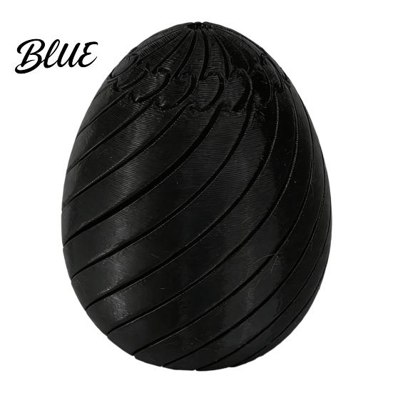 Easter Egg Toy Funny Twist Fidget 3D Printed Spiral Figurine Hand Stress Reliever Rotating Puzzle for Adults Anxiety Relief Gradient Color