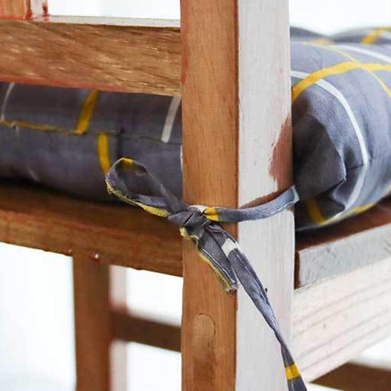 1PC Ultra Weiche Leinen Stuhl Kissen Sitzkissen Sitz Pad Mit Krawatten Auto Sitz Matte Dicke Wohnzimmer