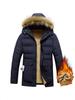 Men's Plus Size Hooded Winter Cotton Jacket - Casual and Versatile Dad Style Outerwear