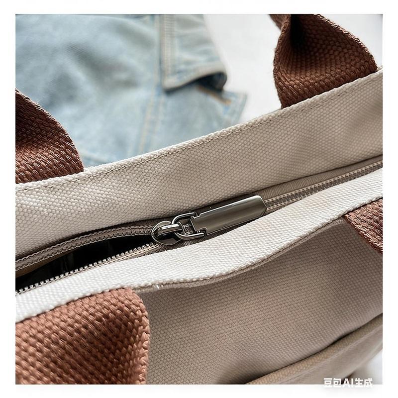 Retro Canvas Tote Bag Women's Handheld Commuter Bag Simple Casual Canvas Purse Durable Canvas Bag Perfect For Work And Daily Use