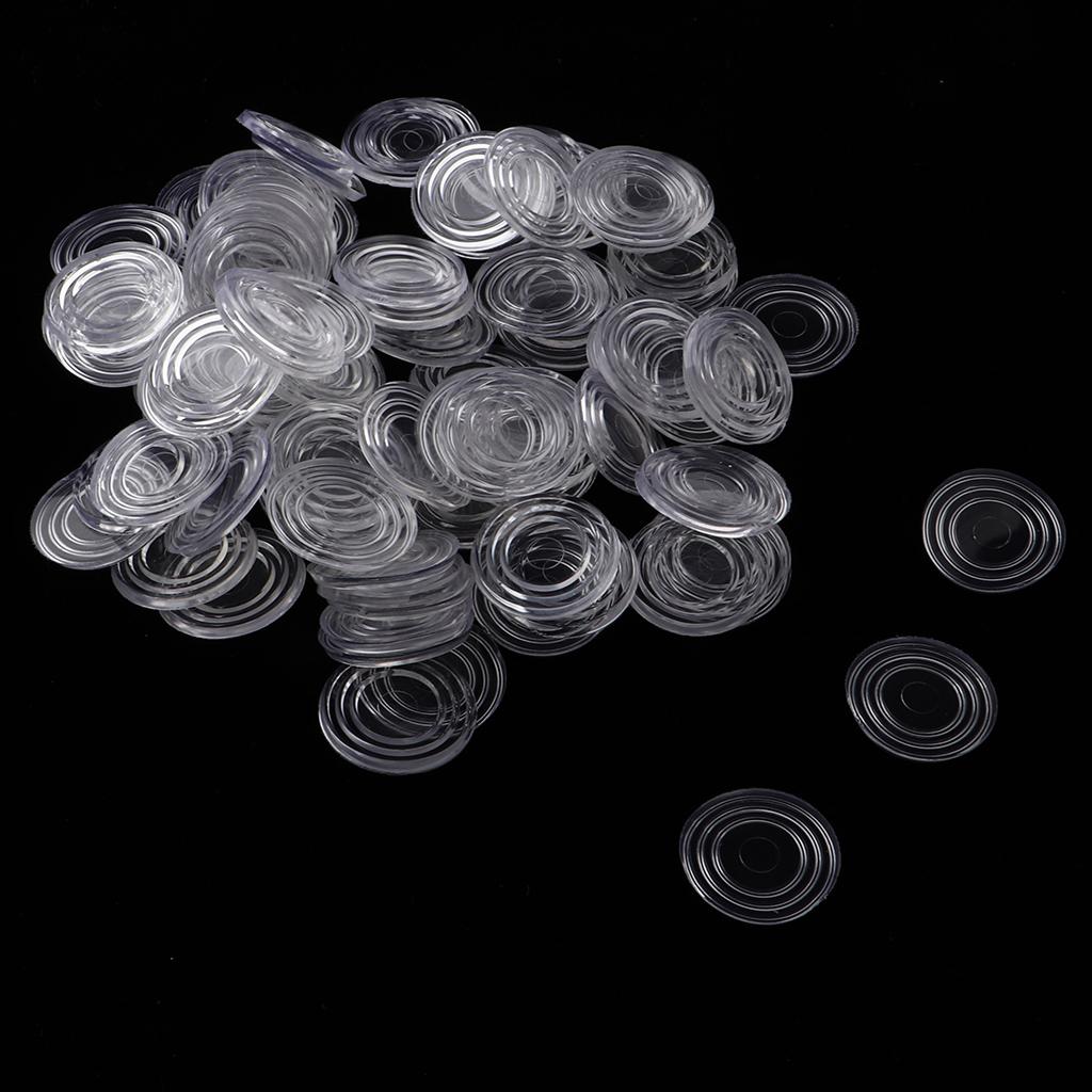 100 Pack Clear Rubber Feet Bumpers Pads Transparent Buffer Tips Cabinet Door Noise Dampening