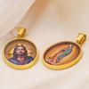 Men's Retro Saint Christopher Greek Mythology Pendant Necklace in Stainless Steel