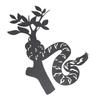 Snake Metal Wall Decor Modern Abstract Wall Art Hanging Decor for Living Room Bedroom Bathroom