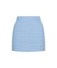 Candini Sky Blue Checkered Mini Skirt