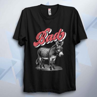 Badass Donkey T Shirt – Funny Animal Comedy Tee for Men Women | Silly Birthday