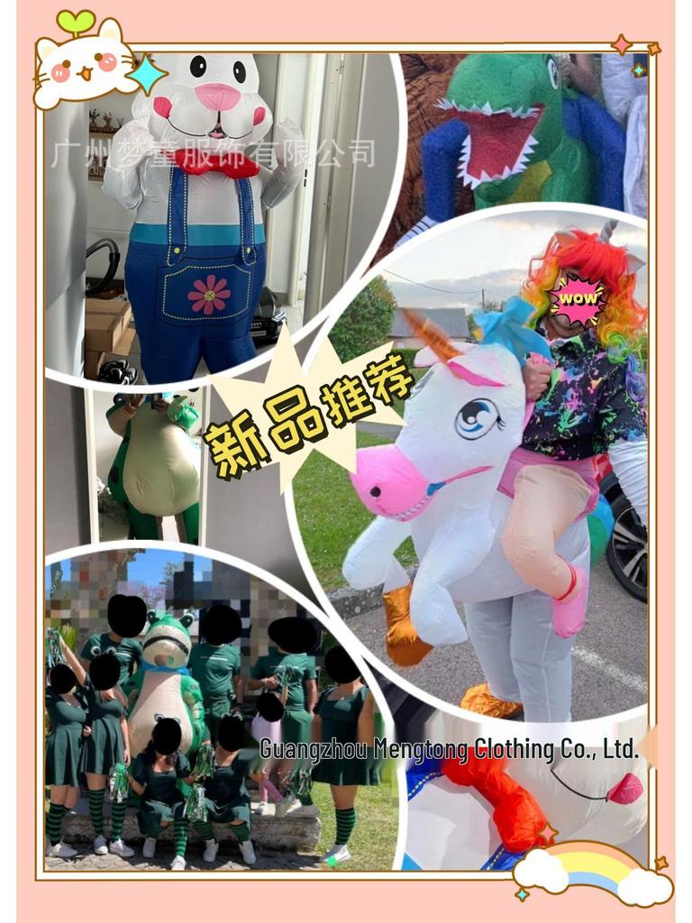 Christmas Inflatable Costume: Tree, Polar Bear, Moose, Snowman, Santa Claus for Stage Performance or Party.