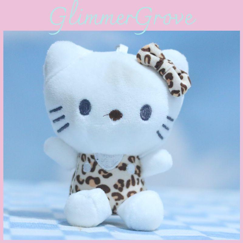 Whimsical Kt Kawaii Cat Plush Keychain Adorable Soft Toy Bag Accessory 12cm Tall