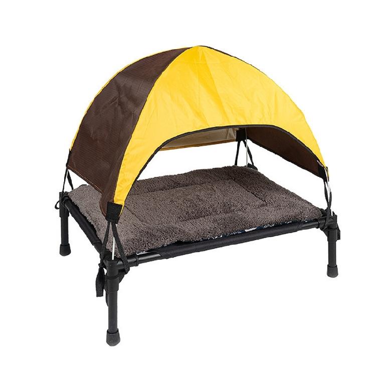 Elevated-Dog Bed with Canopy-Outdoor Dog Bed Cooling Raised Dog Cot Pet Tent