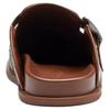 Coach Leather Round Toe Flat Slide Sandals Men Footwear Brown CAQ92-XVU