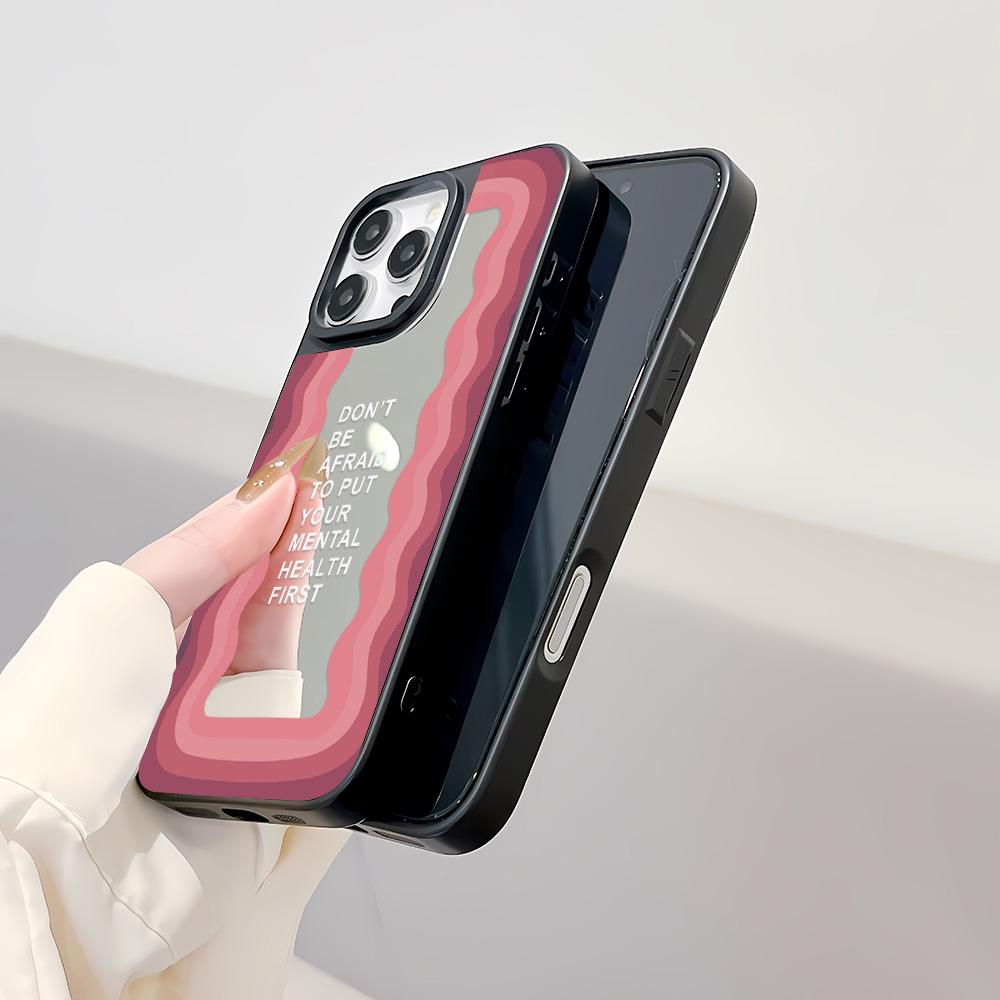 Mirror Phone Case for iPhone 15 11 13 14 for 15 16 Pro Max 12 13 16 Pro Cloud Flower and Animal Cute Style Phone Case