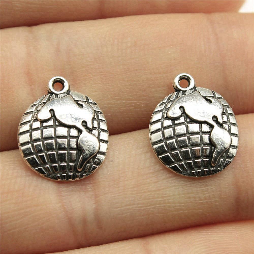 Travel Map Charms Pendant Women Jewelry Massive Bohemian Art Supplies