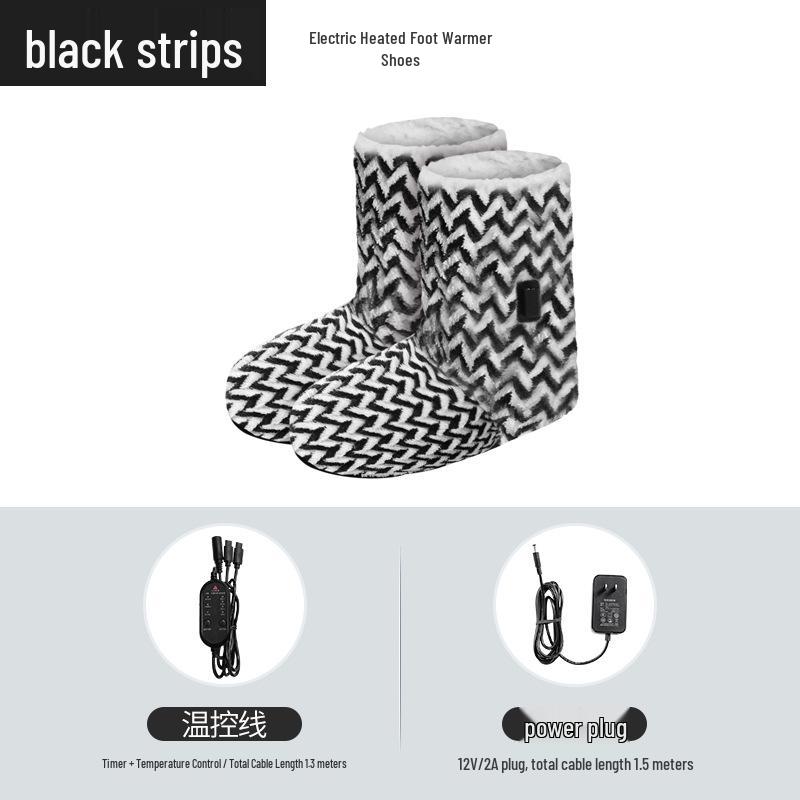 

Электрические грелки для ног для женщин и мужчин - Постоянный нагрев от сети, обувь 35-37 чёрный