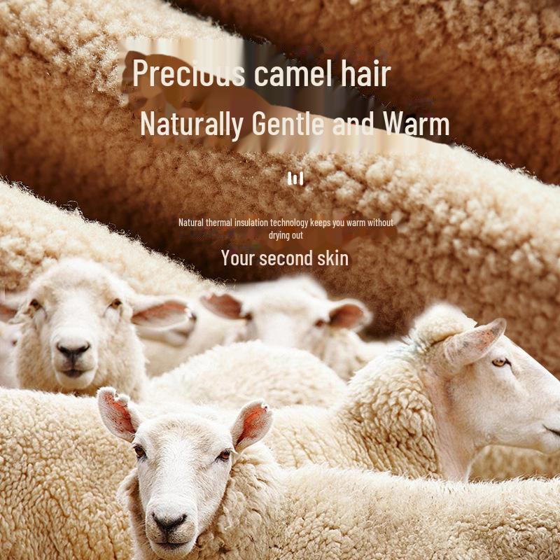 Men's Camel Hair Thermal Underwear for Cold Weather - Ideal for Middle-Aged and Elderly in Autumn