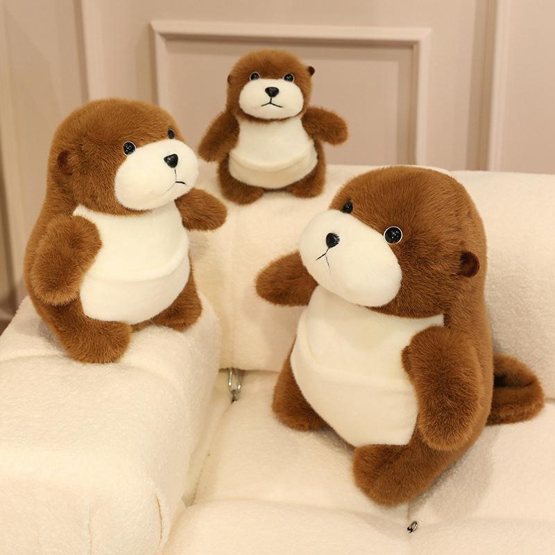 Cute Artificial Otter Doll Plush Toy Cute Otter Doll Children Soothing Rag Doll Boy Birthday Gift