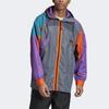 adidas Originals Trefoil WB Karkaj Colorblock Retro Sports Jacket Men Jackets Teal Grey FM3693