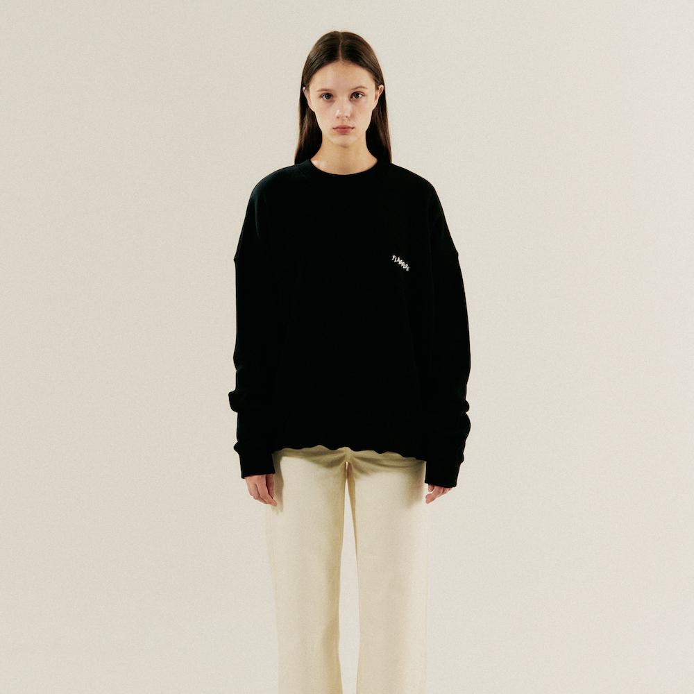 Peullangpeulele Back Logo Sweatshirt (Black)