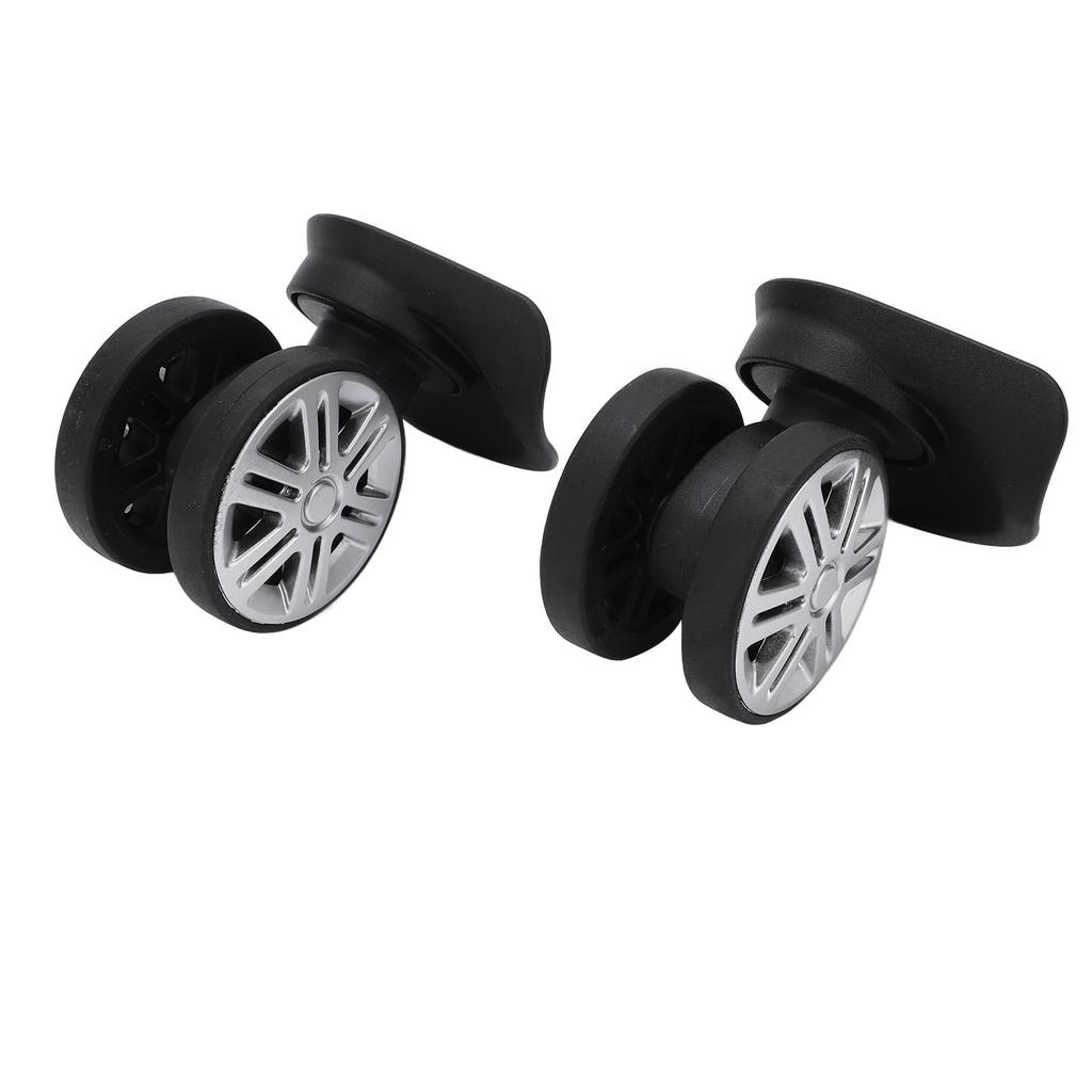 1 Pair Luggage Swivel Wheels Suitcase Swivel Casters Repalcement Mute Double Row Wheels