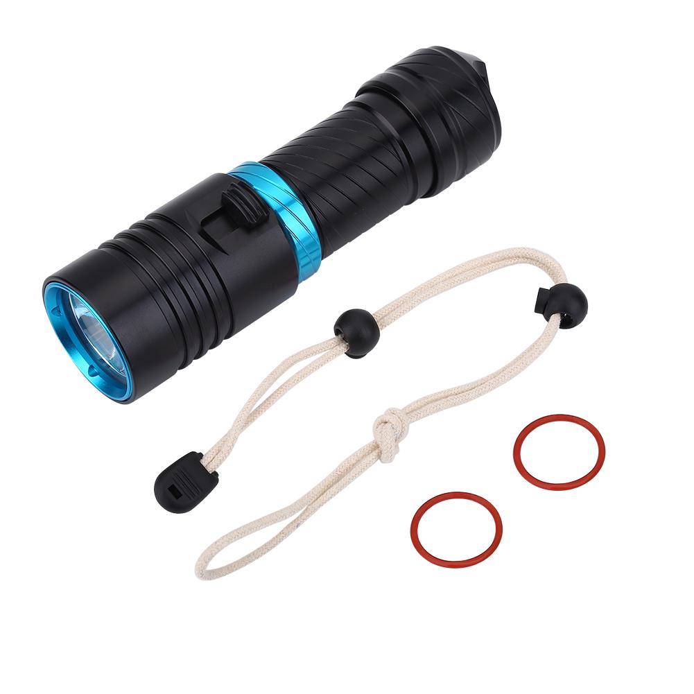 

50m Outdoor Underwater Portable LED Torch Aluminium Alloy Waterproof Flahlight Lamp