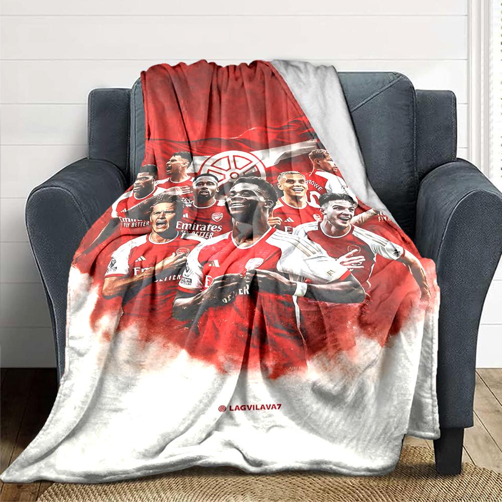 Arsenal Crest Blankets Flannel Printed Breathable Warm Throw Blanket for Home Office Bedspreads 0708a33