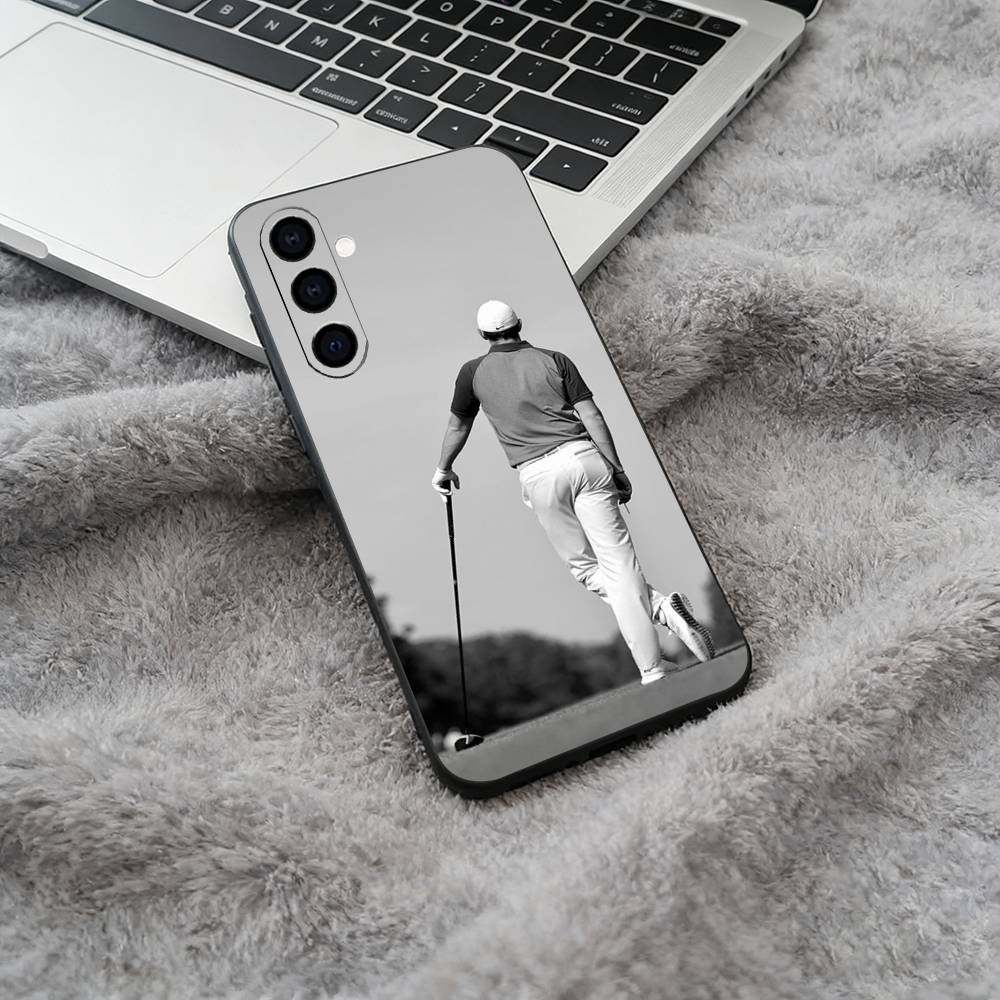Golf-themed elements Phone Case For Samsung Galaxy A73,A71 A72,A70,A53,A52,A51,Soft Silicone Black Cover