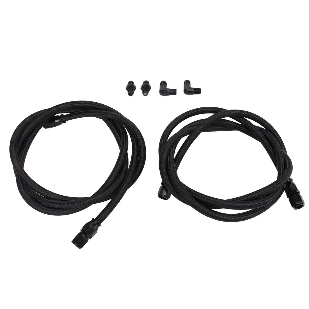 7FT PTFE Tansmission Cooler Line Hose with 6AN Fittings for 4L60 700R4 TH350TH400 Trans