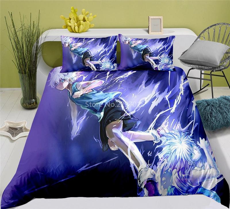 HUNTER X HUNTER Bedding Set 2/3Pcs Duvet Cover Set Pillowcase 3D Printed Quilt Cover Home for Textile Gift Twin Queen King Size