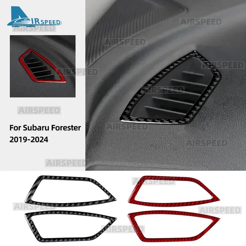 Real Soft Carbon Fiber Sticker LHD RHD Car Air Outlet Frame Side of Dashboard For Subaru Forester      2024