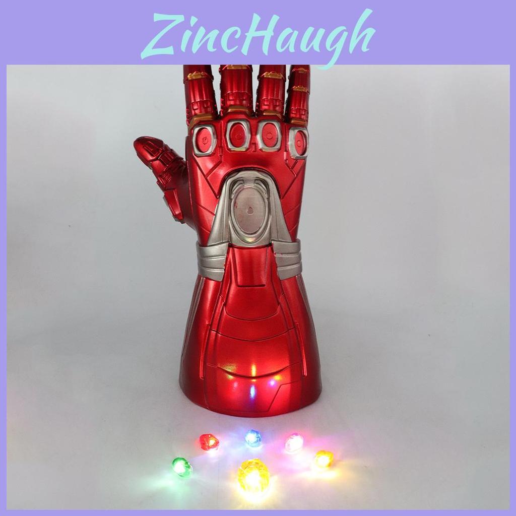 Guanti a LED realistici di Iron Man con pietre luminose brillanti e batterie incluse