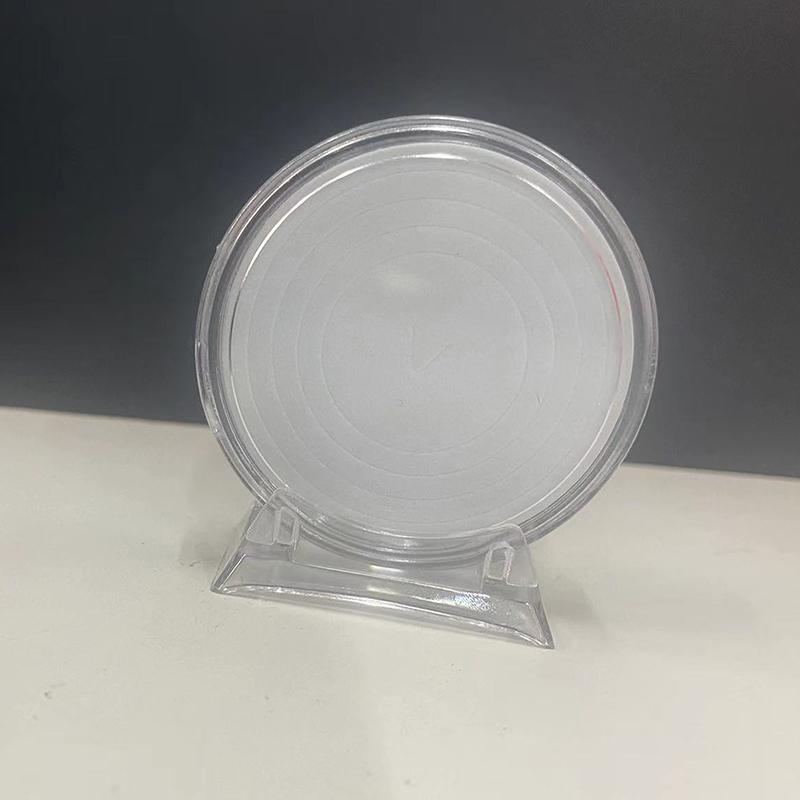 Transparent Coin Holder Capsule Case Storage Box With Stand For Collectable Medals Coin Collection Home Supplies