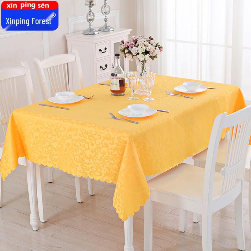 Jacquard Rectangular Tablecloth 180*260cm золотисто-желтый