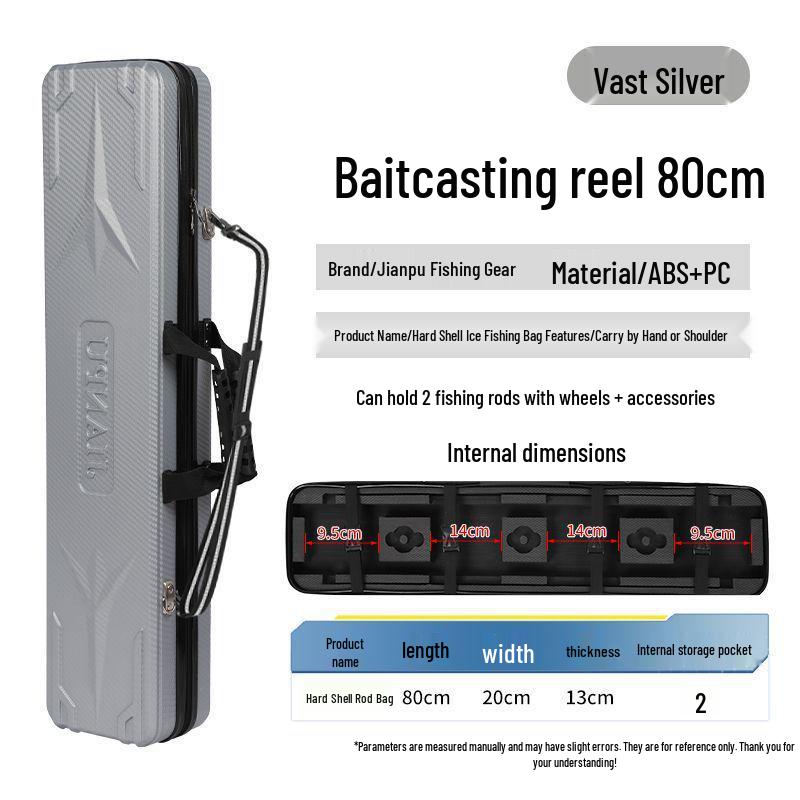 Fish Rod Bag for Raft, Lure, and Sea Fishing - No Disassembly Required, Fits Reel Line Groups, Multiple Models, Winter-Ready Storage.