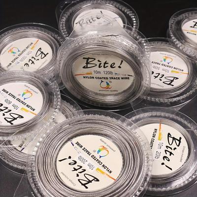 10M 7 Strands Coated Braided Stainless Wire Fishing Rigging Material Coating Wire Leader Coating Jigging Wire Lead Fish Line