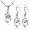 1pcs Necklace + 2pcs Earrings Twisting Diamond Earrings  Girl Jewelry