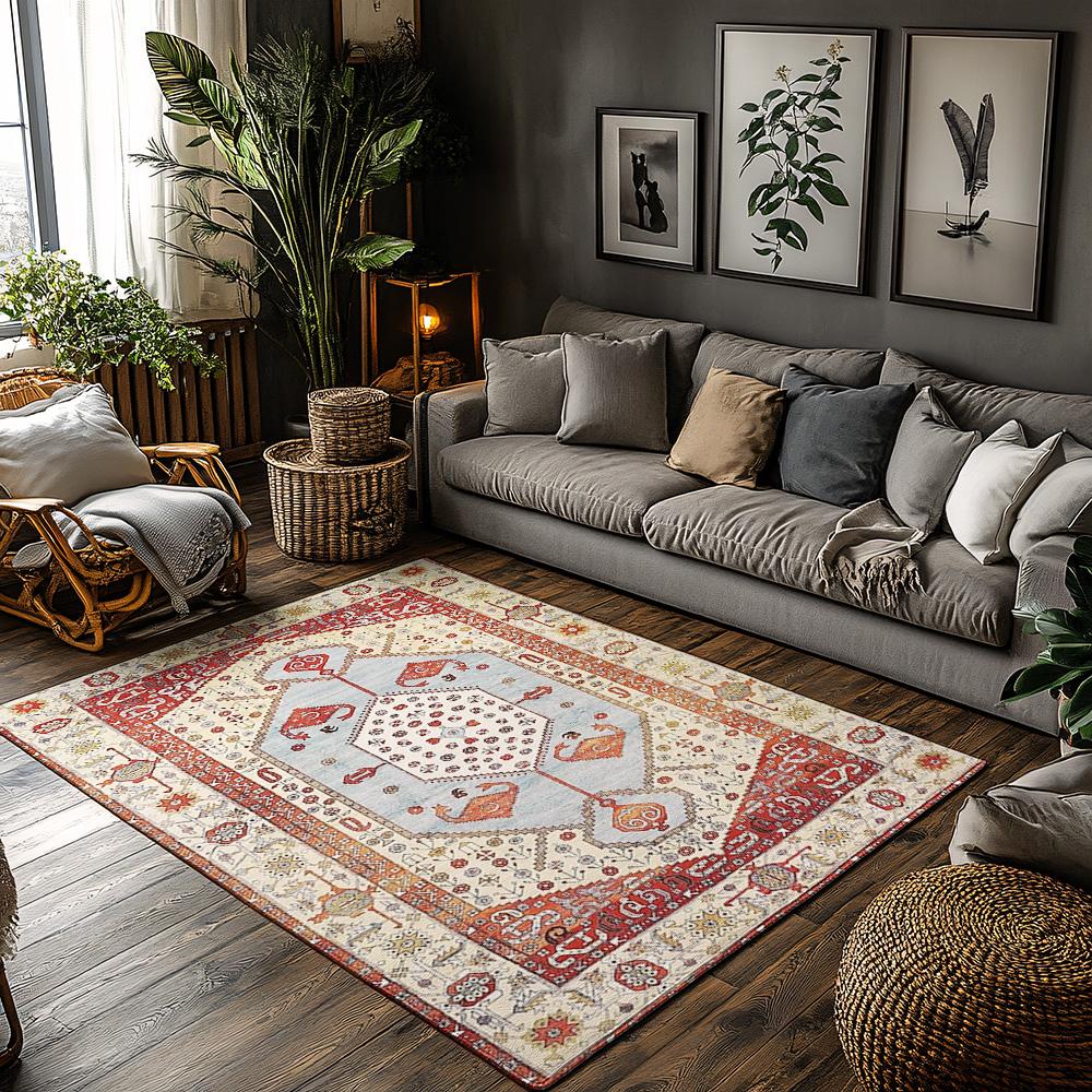 

Vintage Persian Rug Bohemian Carpet Traditional Area Rug Home Decor Living Room Floor Mat Modern Geometric Pattern Floor Coverin 50x 80cm