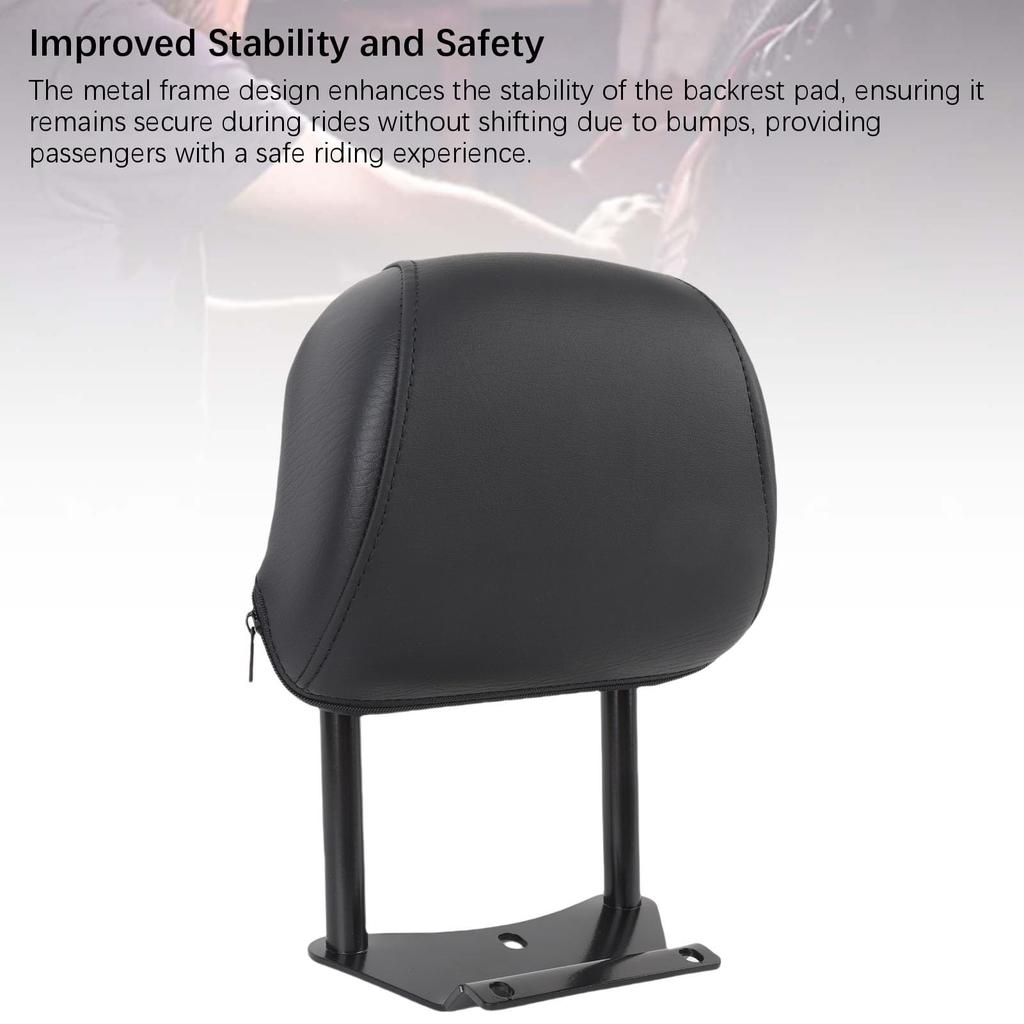 Luocute Motorcycle Rear Passenger Enhanced Comfort with Stylish Look and High Stability Backrest Pad Cushion Compatible with Kawasaki Eliminator 500