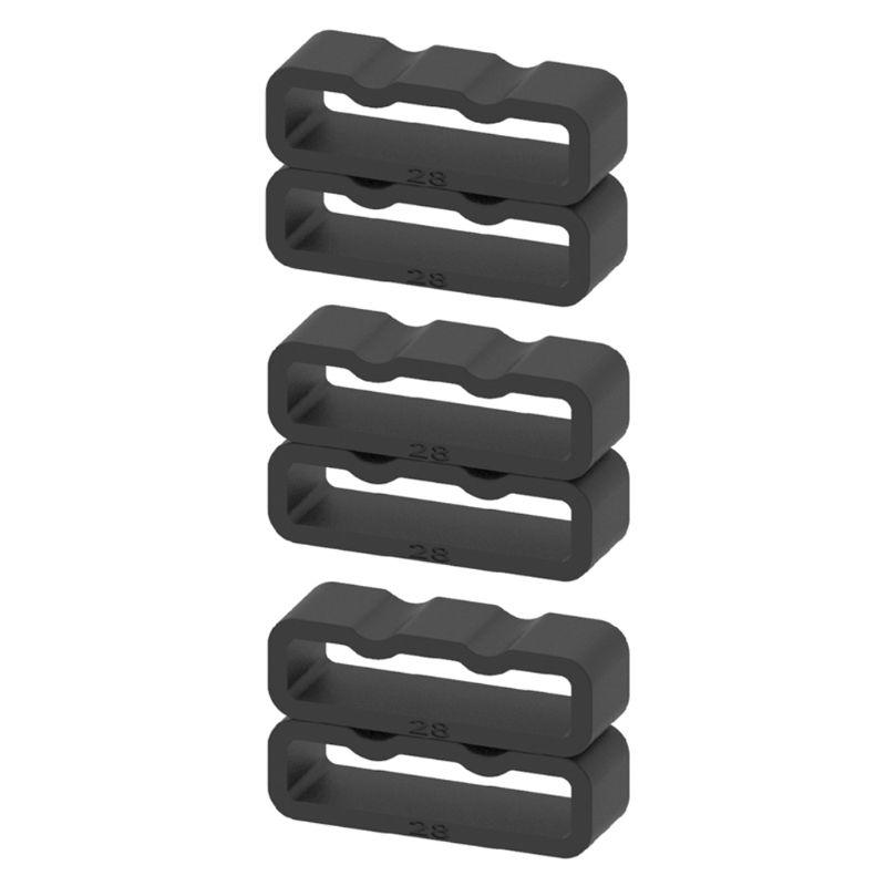 Silicone Watch Band Loop Rings Watchband Buckle Holder for 28MM Garmin Forerunner Lite Smart