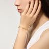 S925 Sterling Silver Women's Bracelet: Cool European & American Style with Smooth Round Bead Chain – Simple, Elegant, and Stylish.
