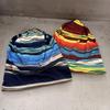 Unisex Knit Hat With Stripe Print No Brim Design For Winter Activities Outdoor