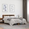Bed Frame in Smoked Oak Finish 120 x 200 cm Made of Wood Based Material and Metal