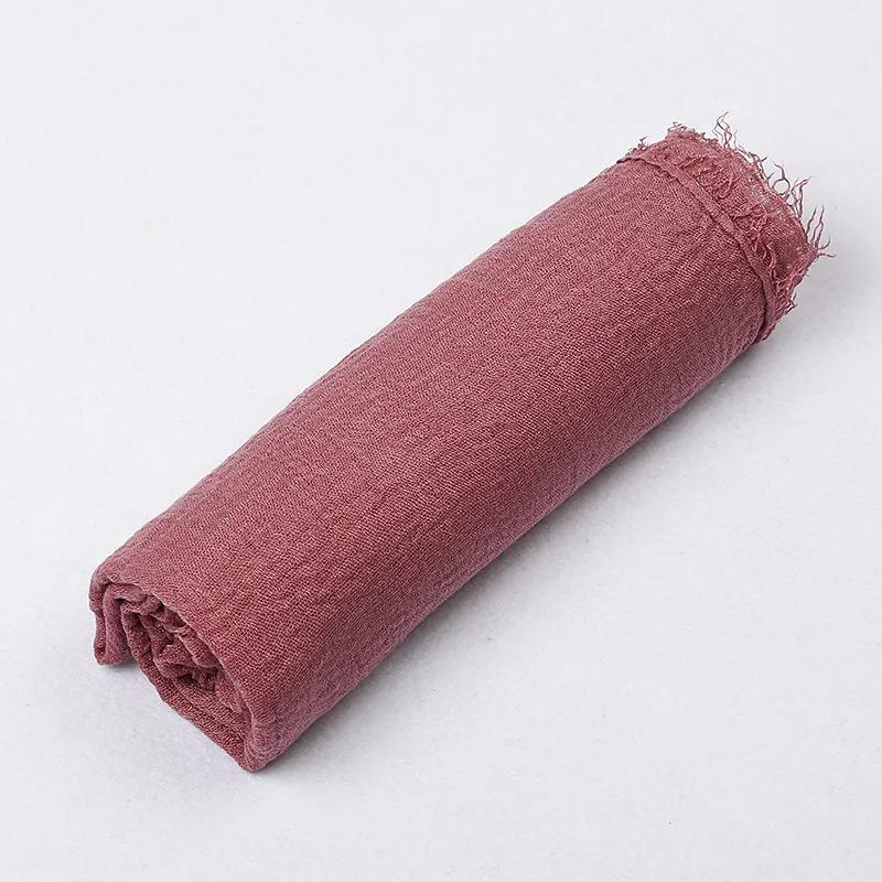 185*90cm Candy Color Cotton Linen Long Scarf Hijab Pashmina Lady Shawls Wraps Head Scarves Neck Bandana Men Scarf/Black Scarves