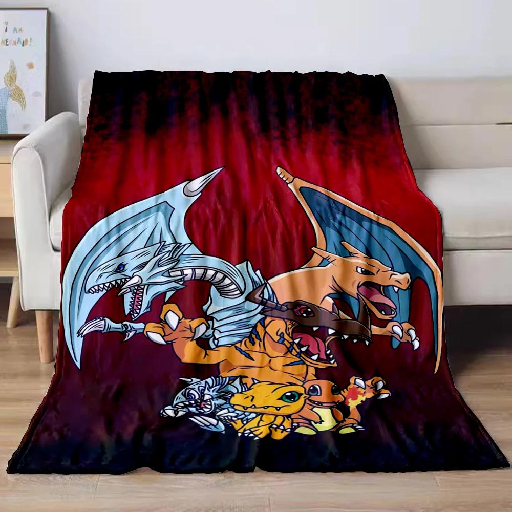 31 Style Anime Pokémon Charizard Cartoon Flannel Blanket for Sofa Home Sofa Student Blankets Children Student Nap Girl Kids Gift