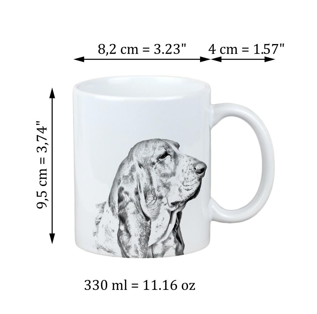Basset Hound - Cup with a Dog, Personalized Cup with a Print, a Classic Gift for Everyone from the Art-Dog Brand